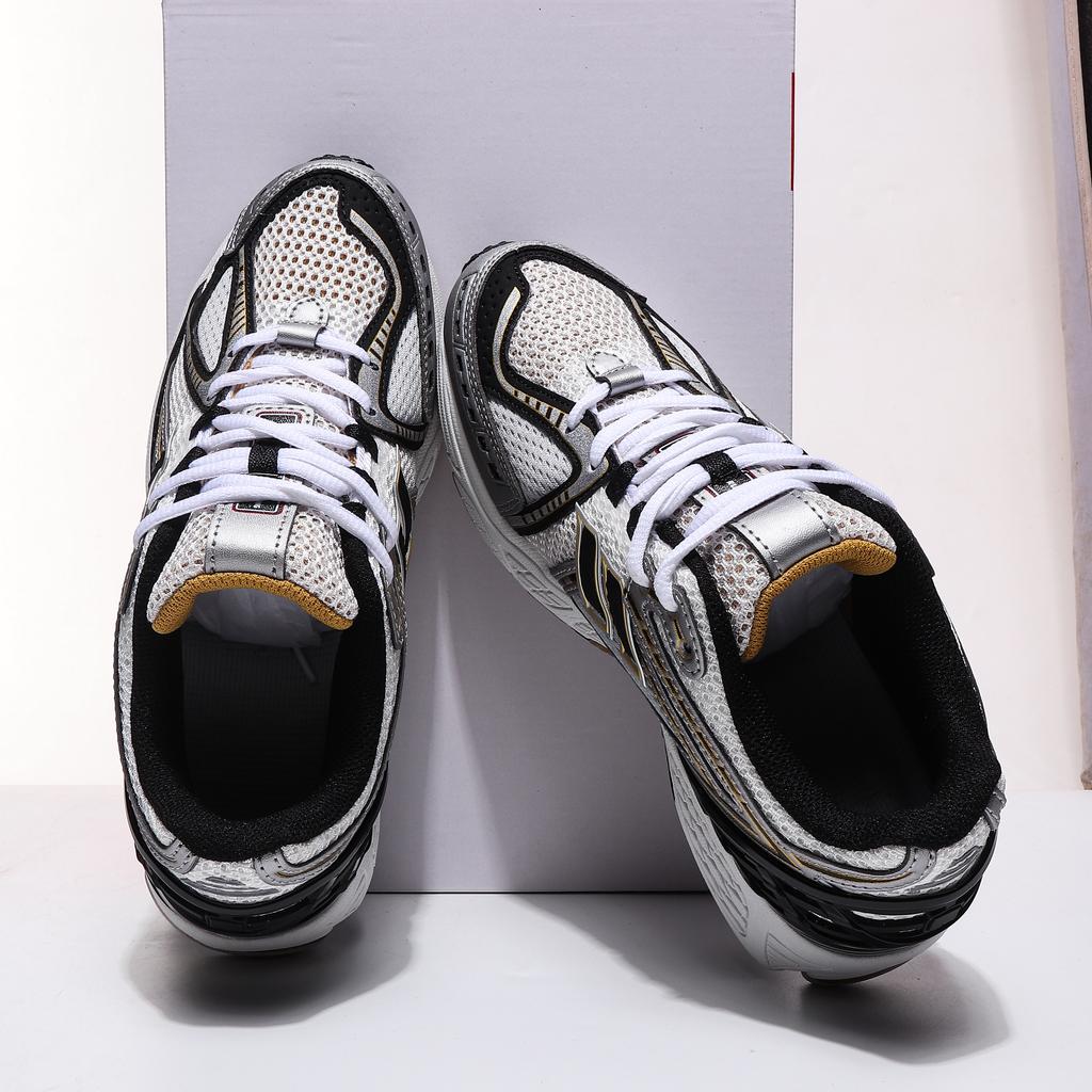 1906 Silver-White-Yellow Retro Sports Running Shoes: Breathable Platform Men’s Dad Shoes, Height-Increasing Women’s Casual Shoes