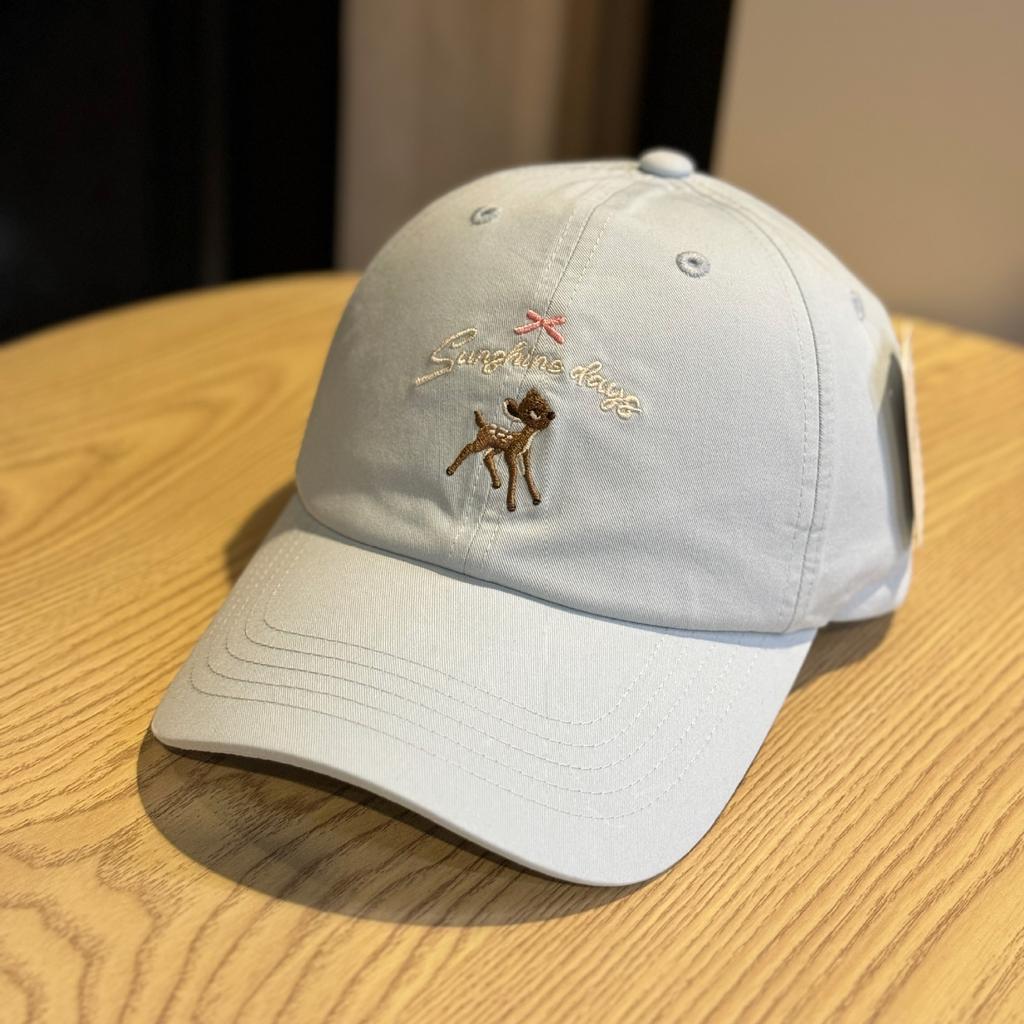 Cartoon deer embroidered baseball cap for women2026New Spring/Summer Fashionable Versatile Sunshade Duckbill Cap that Makes the Face Look Smaller