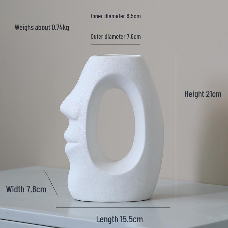 European Ceramic Vase for Home Décor: Ideal for Living Rooms, TV Cabinets, and Wine Cabinets - Perfect for Dried or Hydroponic Flowers
