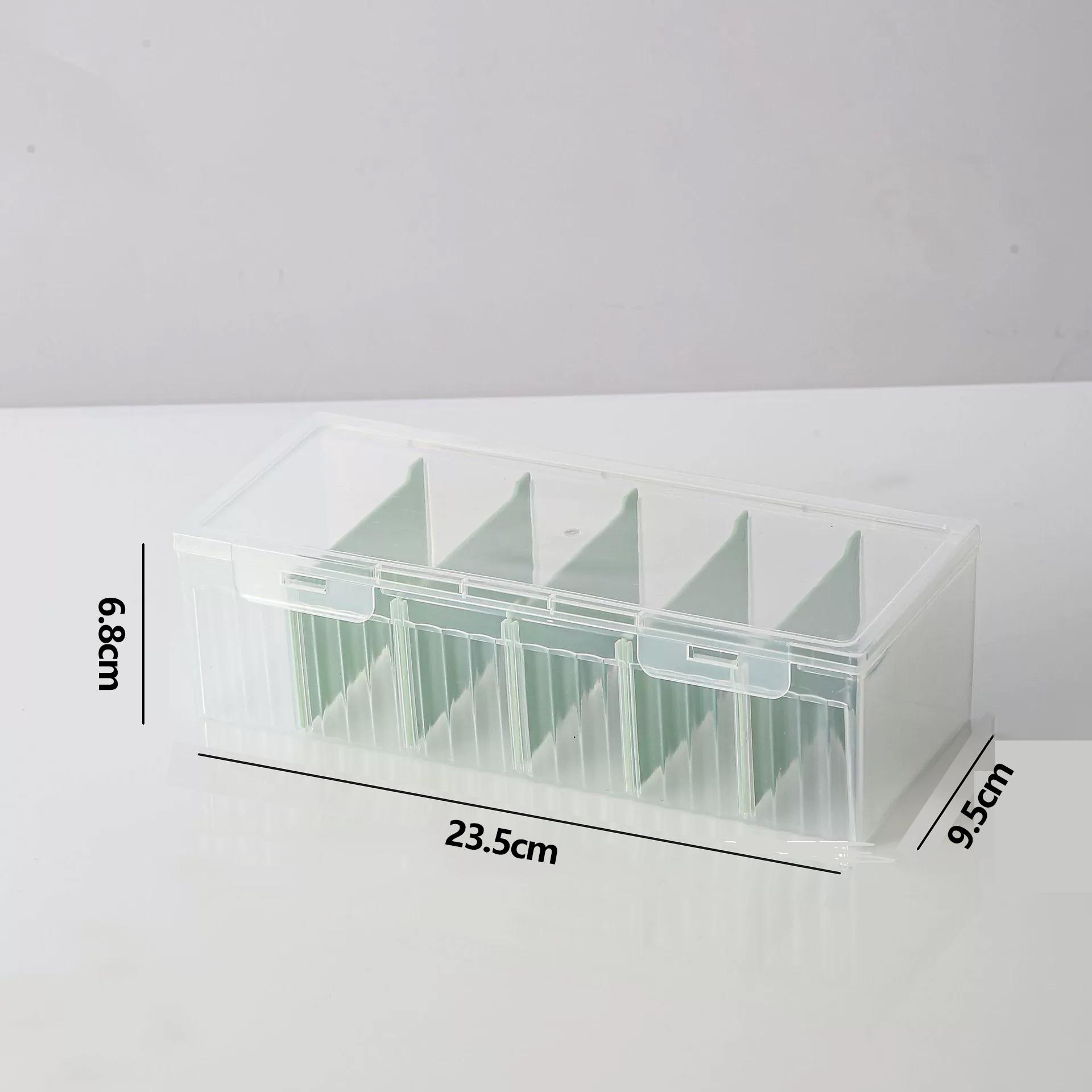 

1PC Transparent Clamshell Game Card Storage Box Portable Board Game Organizer Plastic Card Storage Box зелёный