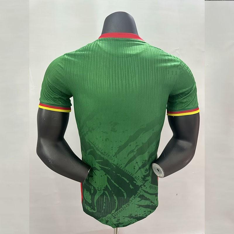 Herren Bambusfaser Fußballtrikot Kamerun Heimtrikot 2026 Weltmeisterschaft Stil Kurzarm Fußballhemd