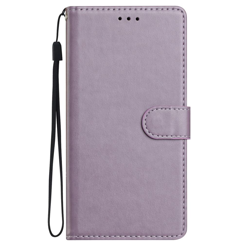 For iPhone 16 Leather Phone Case Wallet Stand Cover with Handy Strap