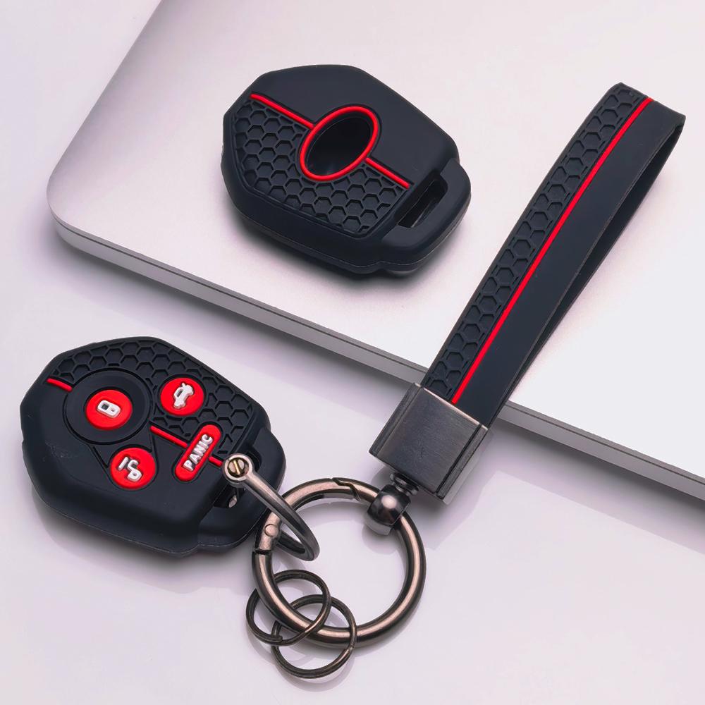 Key Fob Cover for Subaru Crosstrek Forester Impreza Legacy Outback Tribeca WRX STI with Keychain Anti-Scratch Surface Shockproof Structure