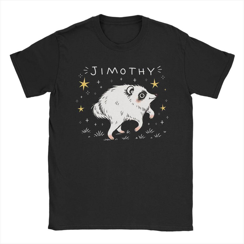 Unisexs Tshirt Raccoon Jimothy Vintage Pure Cotton Tees Short Sleeve Funny Internet Meme T Shirts Crew Neck Clothes Printed