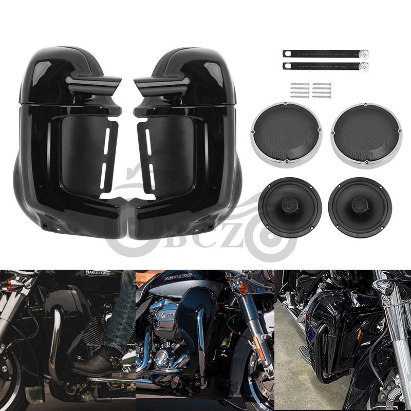 Harley Motorcycle Front Leg Guards & Tool Box for Big Glide/Road King/Street Glide (1997-2013) Motorcycle