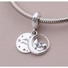 New 925 Silver Motorcycle Audio Tape Charm Beaded Chain Bracelet DIY Jewelry Trinket  Pendant Gift