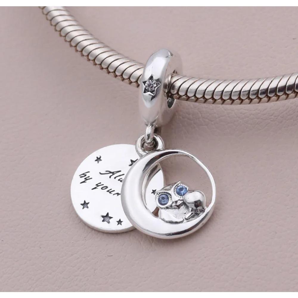 New 925 Silver Motorcycle Audio Tape Charm Beaded Chain Bracelet DIY Jewelry Trinket Pendant Gift
