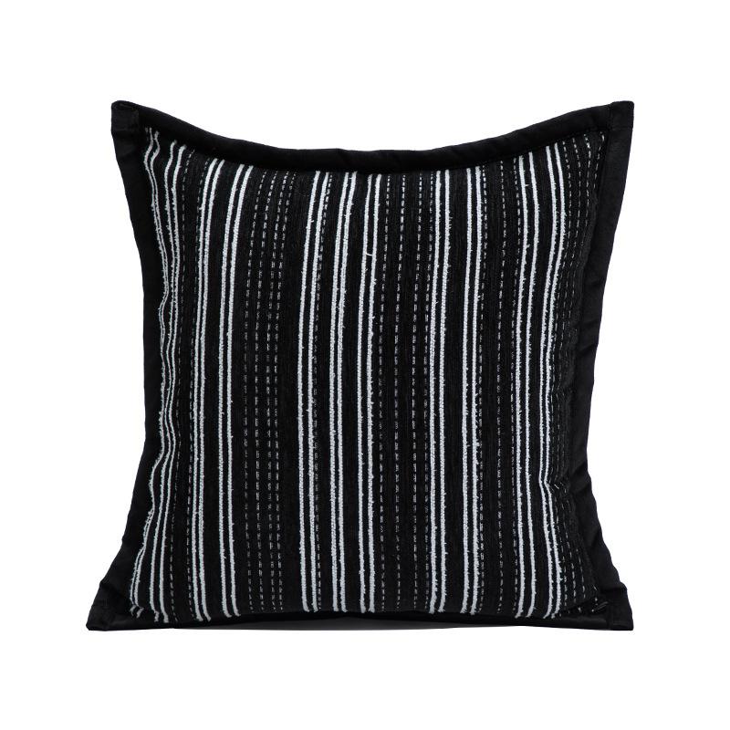 30x50/45x45cm Simple Chenille Pillowcase Cojines Yarn-Dyed Jacquard Striped Throw Pillow Cover Geometric Soft Cushion Covers
