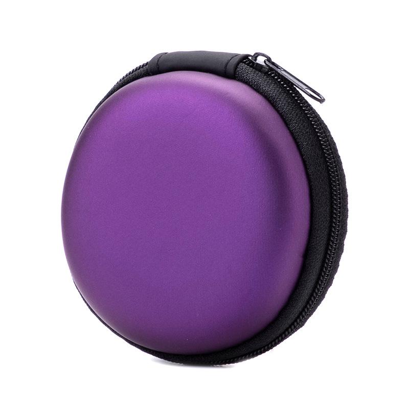 Round EVA Earphone Storage Case - Multifunctional Bluetooth Earbud Organizer