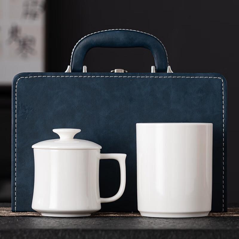 Shangqi Ceramic Teacup and Pen Holder Gift Set