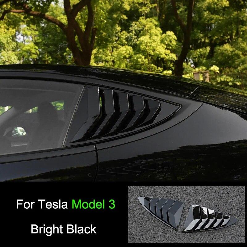 2 buc. Obloane triunghiulare din spate pentru mașină Parasolar triunghiular modificat pentru Tesla Model 3/Y Patch obturator pentru geam din spate ABS Shark Gill