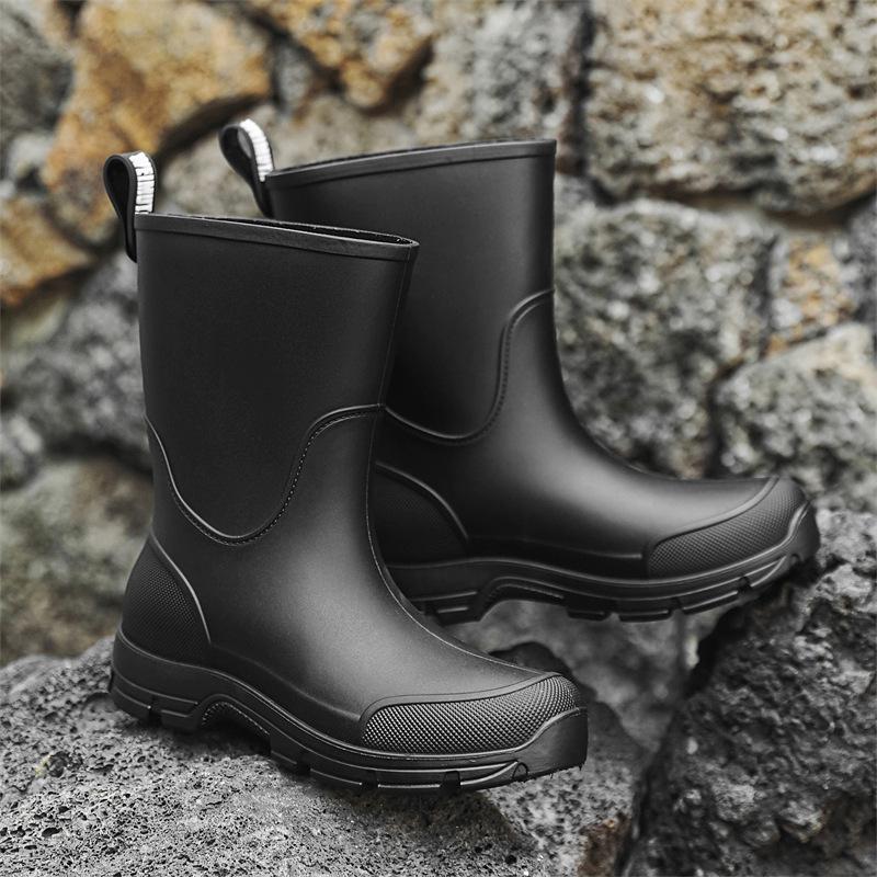 Fashion 2025 New Style Fashionable Mid-calf Rain Boots Couple Parent-child Outdoor Rain Boots Waterproof and Anti Slip Botas De Lluvia