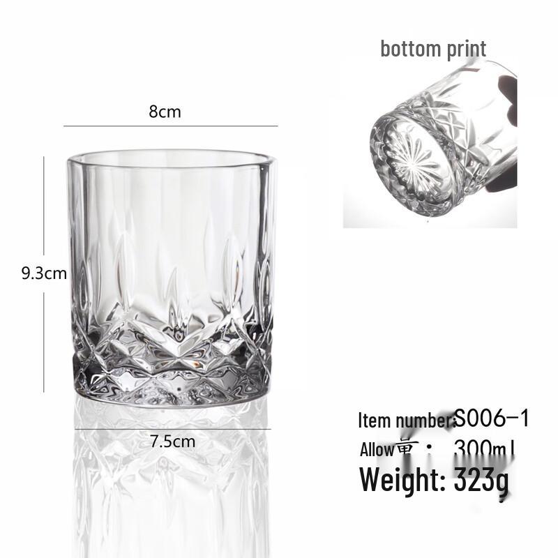 

Thickened Crystal Whiskey Glasses
