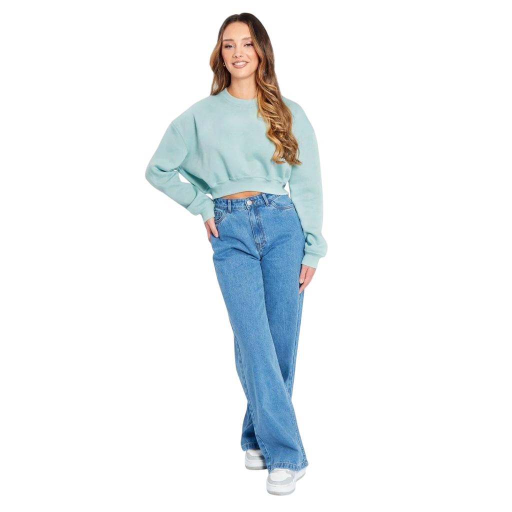 Be You Womens/Ladies Cropped Relaxed Fit Sweatshirt