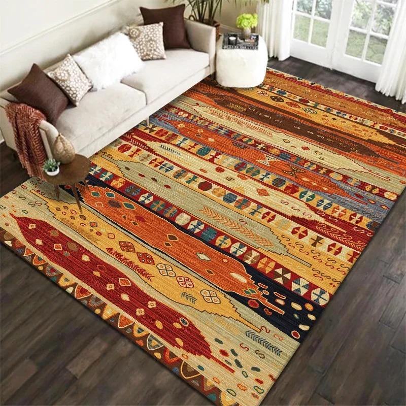 Bohemian Pattern Decorative Carpet Tribal Style Moroccan Luxury Persian Art Multi-style Rug Geometric loop-pile Rug area rug 40x60CM