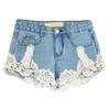 Hot Pants Vazados de Crochê de Renda Slimming Europeu Americano
