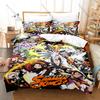 Anime Shaman King Bedding Set, Duvet Cover & 2 Pillowcases, Fantasy Shaman Role Pattern Breathable Fabric All Season Use