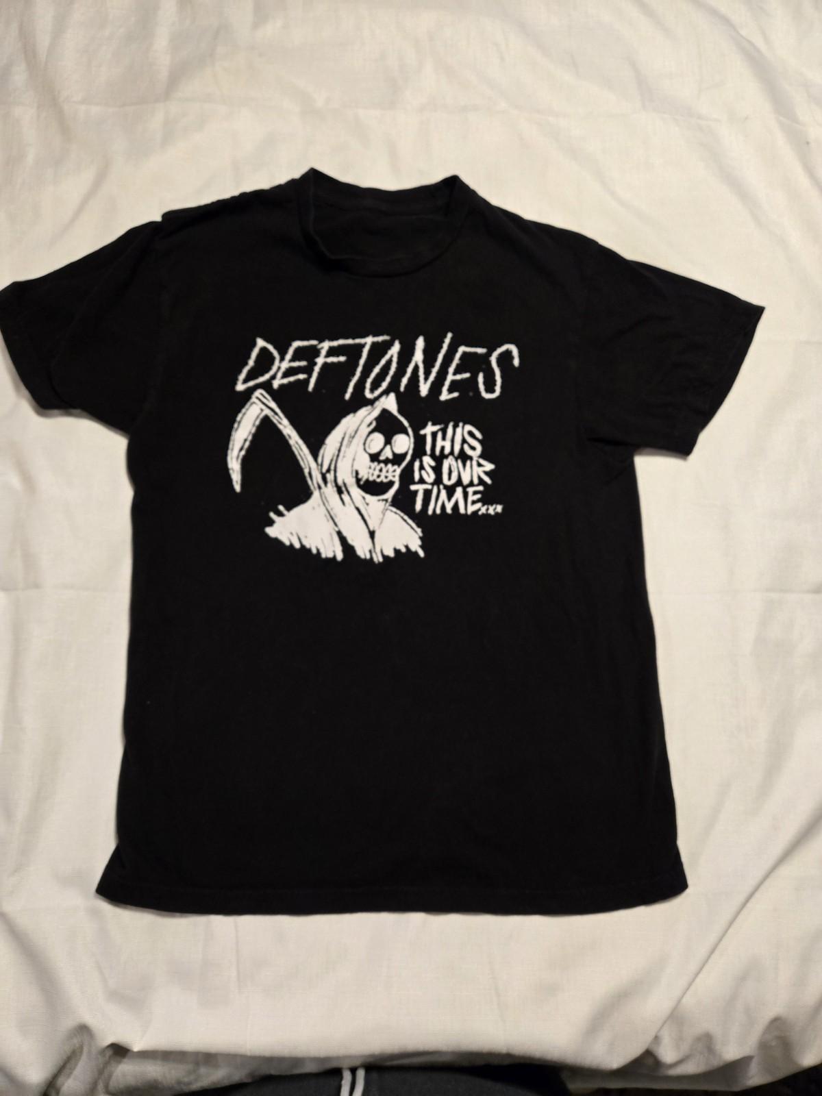 Deftones Grim Reaper T-Shirt This Is Our Time Sz S Hot Topic Black Graphic Band Unisex T-Shirt XL