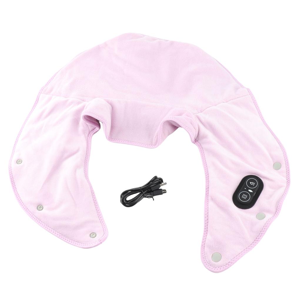 Heated Neck Shoulder Wrap Comfortable Massage Temperature Control Warm Neck Electric Heating Pad for Ache Relief Purple