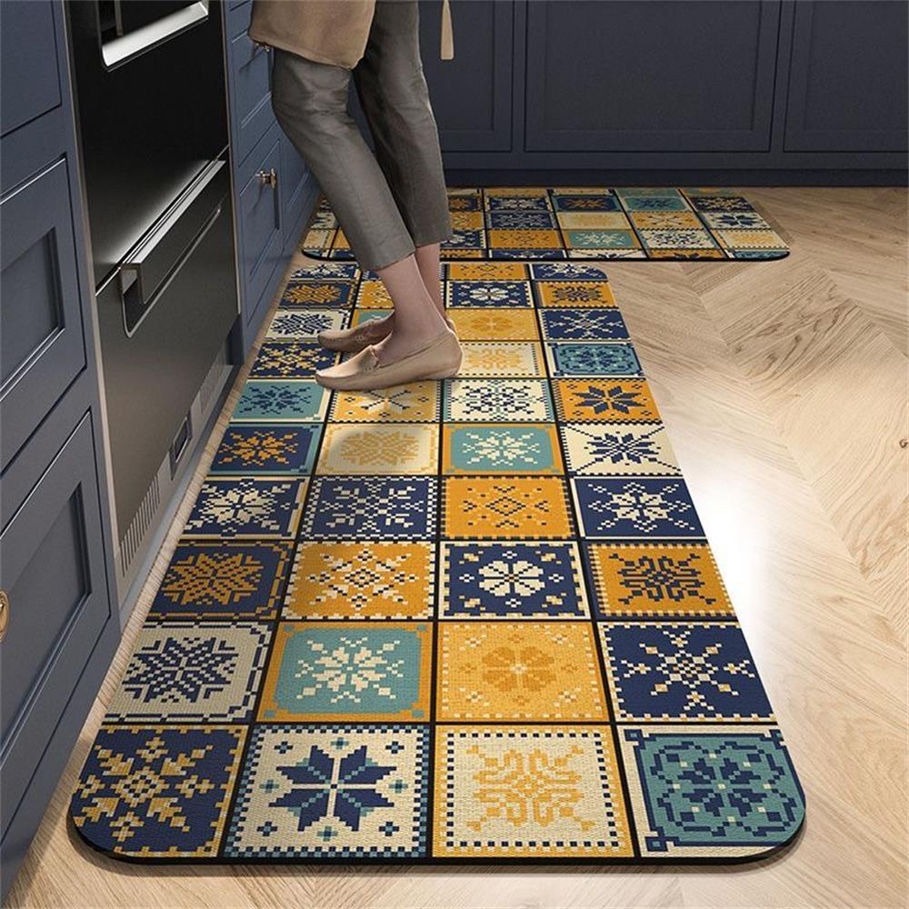 Kitchen Floor Mat Bedroom Living Room Long Bedside Hallway Hallway Soft Washable Carpet Non-slip Bathroom Entrance Doormat Tapis