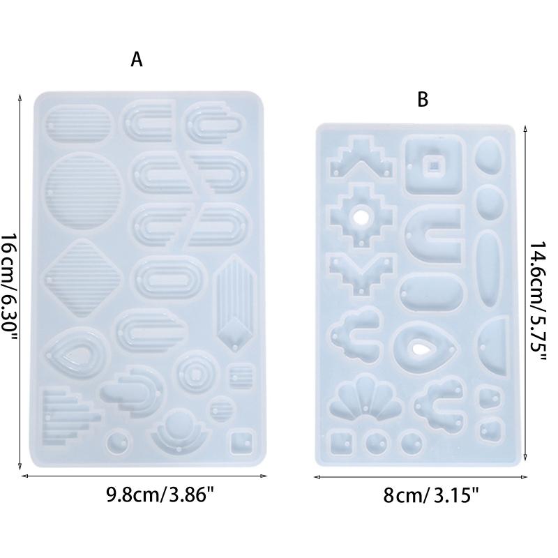 Resin Earring Molds DIY Crystal Epoxy Mold Stripe Shape Homemade Jewelry Silicone Mold for Making Earring Pendant Craft