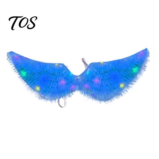 LED Costume Accessories Light-Up Angle Wing, Glowing Feather Wing for Kids Girls, Light Up Performance Wings Fairy Props Christmas Halloween Stage Led