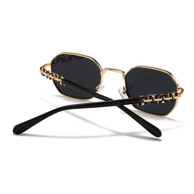  Trade New Modern Retro Geometric Metal Sunglasses For Women Ins Style Street Photography Big-Name Sunglasses For Men 1437