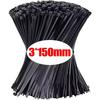 500/100Pcs Wholesale Plastic Nylon Cable Ties Self-locking Cord Straps Adjustable Cables Fastening Loop Home Office Wire Zip Tie