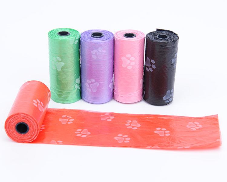 1 Roll Dog Poop Bag Pet Poop Bags Dog Waste Pick Up Clean Bag Random Color Pet Products