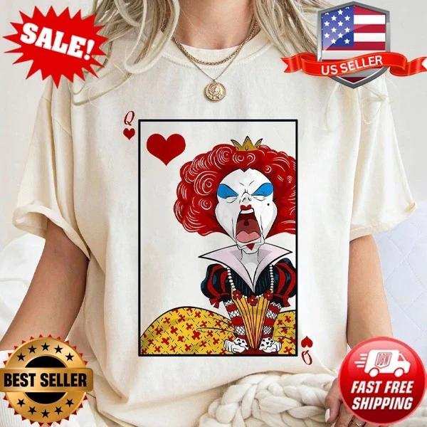 The Queen Of Hearts Alice In Wonderland Halloween Costume Shirt T-Shirt S-5XL M