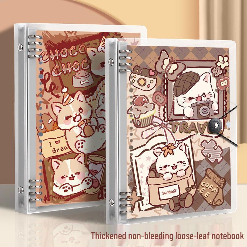 High-Value Meow Fun B5 Loose-Leaf Notebook - Thick Metal Binder for Students