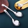 Stainless Steel Soup Spoon Chinese Stainless Steel Children's Rice Spoon Flat Spoon Kitchen Tableware
