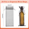 30pcs Organza Wine Bags 14x37cm Wine Bottle Gift Bags Pouches Wine Wrapping Bags for Bottle Wrap Christmas Wedding Party Decor