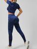 Seamless Tie-Dye Yoga Set: Beautiful Back Sports Bra & High-Waist Peach-Lifting Leggings for Women