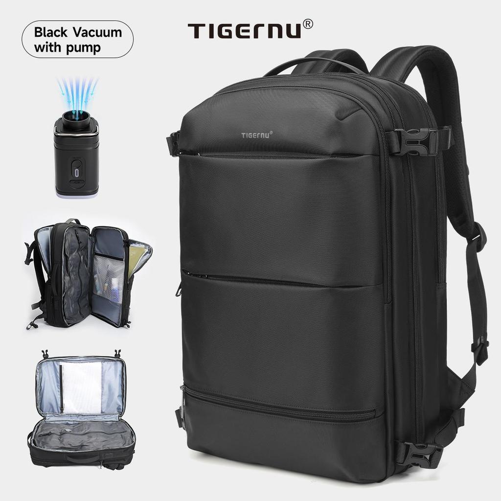 Tigernu Vakuum-Kompressions-Rucksäcke Herren Reiserucksack Erweiterbar USB-Tasche Großes Fassungsvermögen 17 Laptoptaschen Für Schule Kabinentaschen