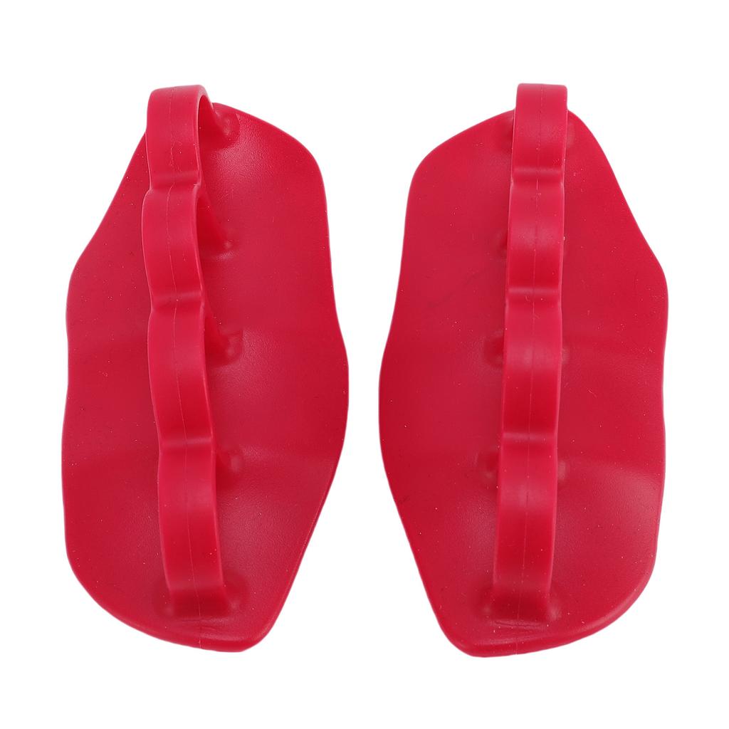 1 Pair Workout Grips Multifunctional Weight Lifting Rubber Gym Grips for Barbell and Dumbbell Red