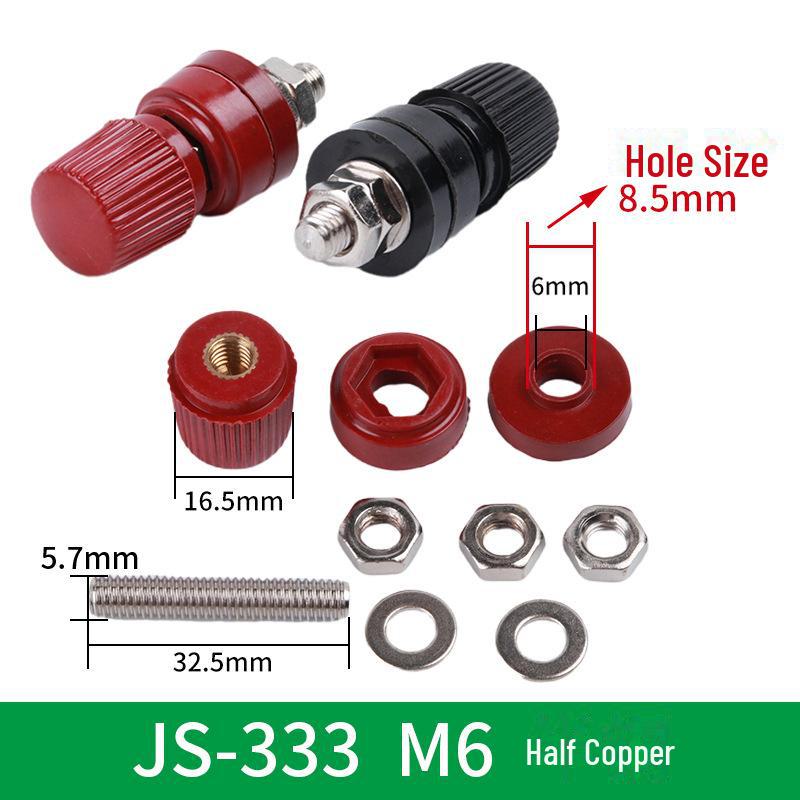 Kupferklemmenblock für Schweißmaschinen-Wechselrichter, Leistungsanschluss M6/M8/M10, Modell JS-333/555