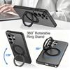 360° Rotating Magnetic Metal Stand Phone Case For Samsung Galaxy S26 Ultra S26Plus S25Ultra S24Ultra Translucent Frosted Cover