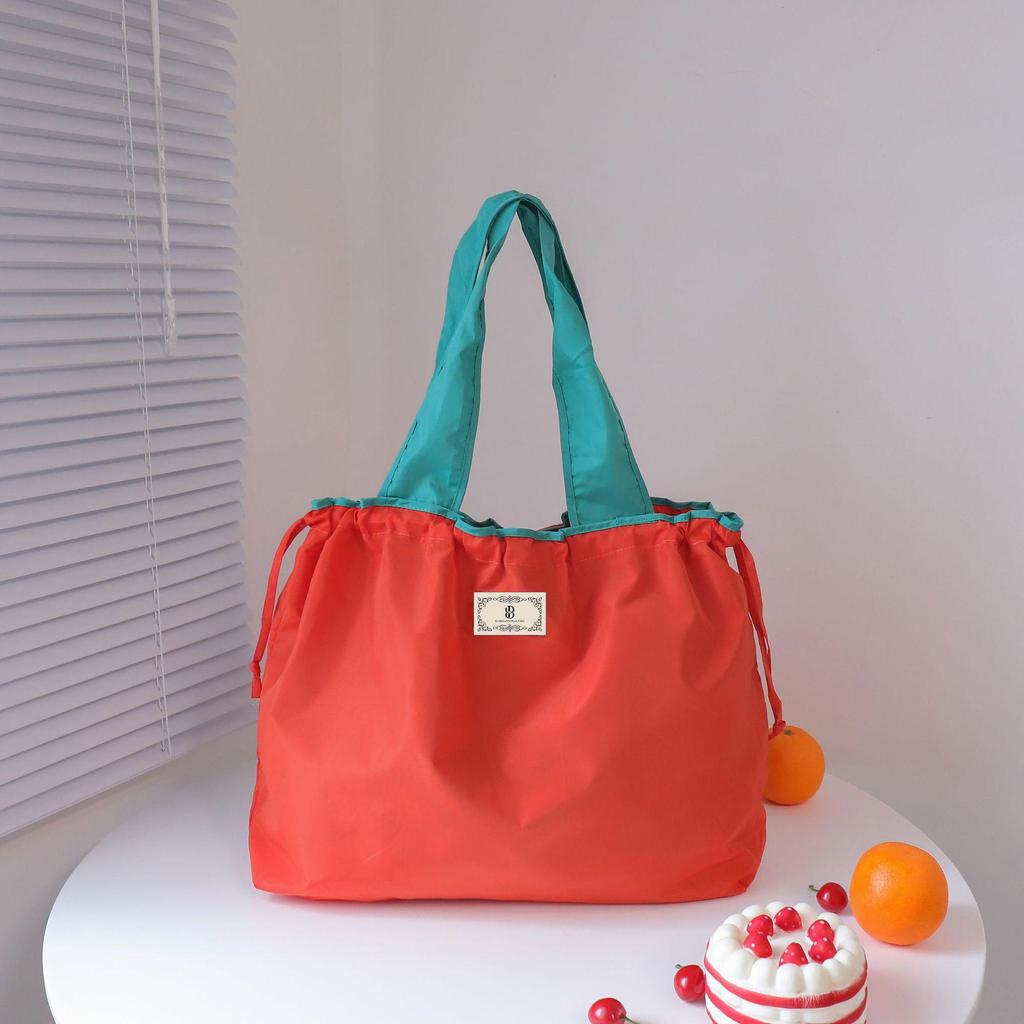 Eco-Friendly Foldable Single Shoulder Tote Bag - Portable, Large Capacity Grocery Bag