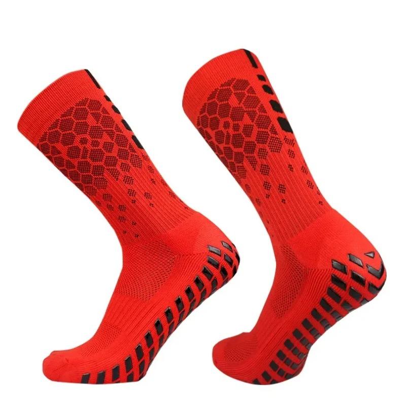 Calcetines de fútbol profesional para hombre y mujer, de silicona, antideslizantes, deportivos y transpirables.