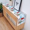 Christmas Gnome Pine Needles Snowaflake Linen Table Runner Winter Xmas Party Kitchen Dining Table Runner Navidad Decoration 2025