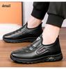 Men's Casual Winter Warm Snow Boots With Faux Fur Lining Non-Slip Loafer Shoes Water Resistant Work Walking Sneakers Comfort Short Booties for Male
