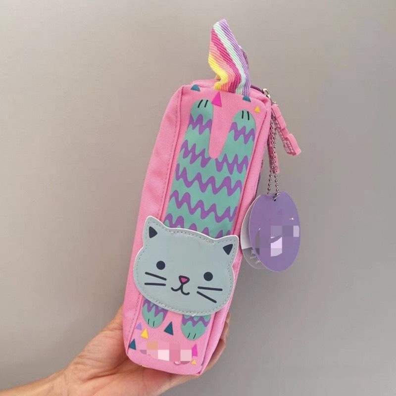 Purple Rabbit Cartoon Pencil Case for Kids - Large Capacity Stationery Bag