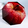Wet Apple Close-up 8-Frame for Travel, camping, Casual Lightweight Portable Umbrella, Essential for every family Holidays Birthday Gift
