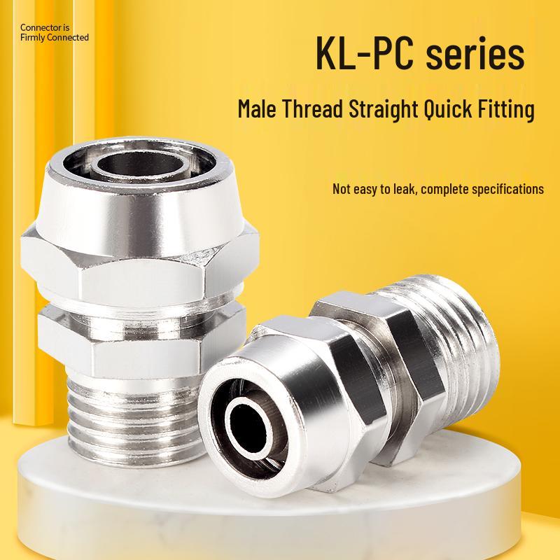 

Trachea Quick Copper PC8-02 Straight PL Elbow PE Tee Nylon Tube Connector with Lock Nut and Male Thread. Quick-Connect PC6-01