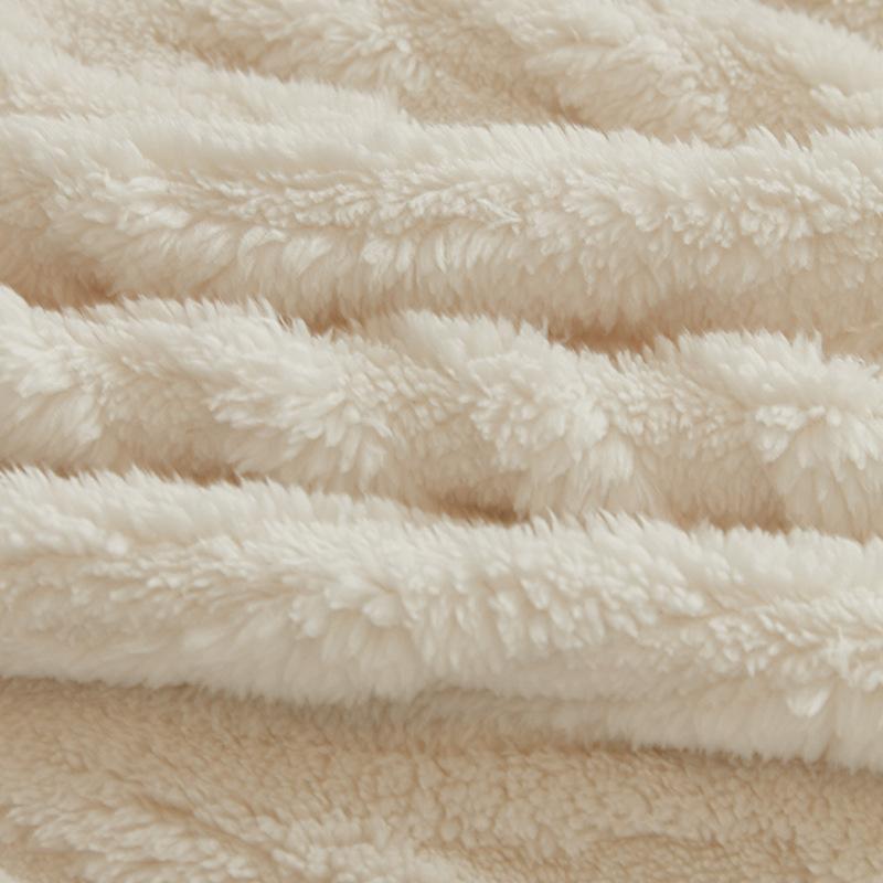 Cremefarbener Wind Plüschsofa Handtuch All-inclusive Universal Herbst und Winter Verdickte Sofabezug Einfache Sofabezug Decke