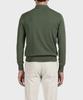 PANICALE Green Cotton Collared Knit
