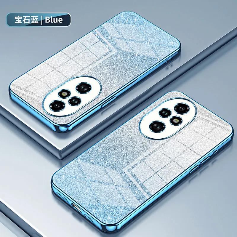 Honor200 5G Fashion Plating Bling Glitter Case For Huawei Honor 200 Lite X8 X6 X6s X8a Shockproof Shiny Case Honor200pro Cover
