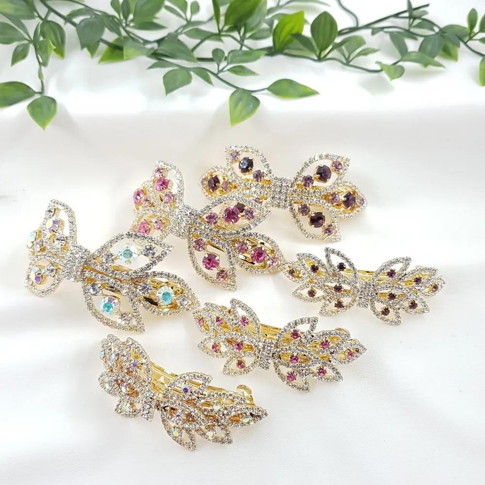 Gold Cubic Butterfly Ribbon Hairpin Automatic Hairpin cow