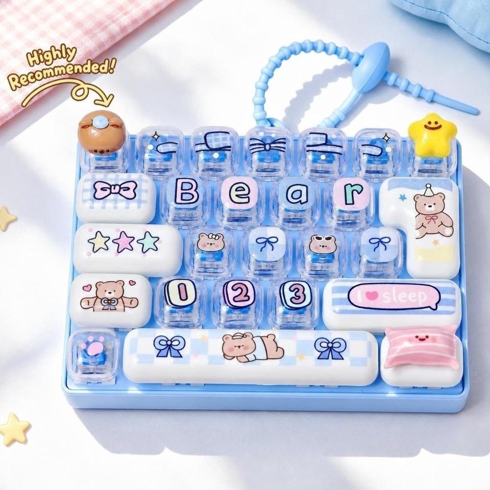 Plastic 26 Key Press Button Toy 26 Key Push Sensory Toy  Bag Ornament